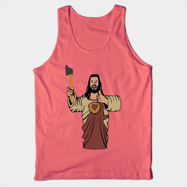 Buddy Christ Axe Thrower | The Axe Shoppe Tank Top by The Axe Shoppe